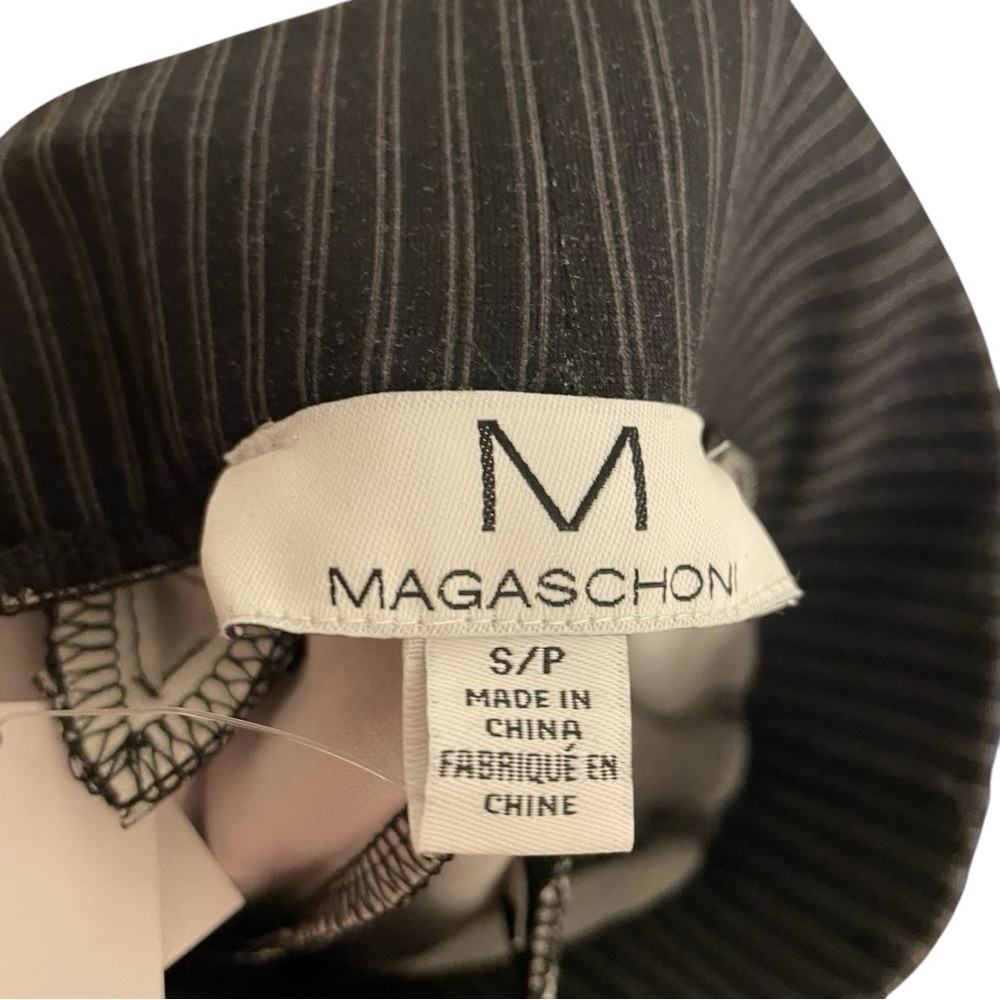 Magaschoni Black pinstriped Wide Leg Pants - Picture 4 of 4